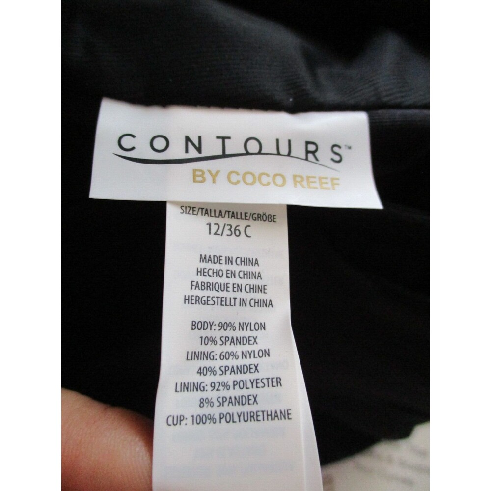 Coco Reef Contours Shapemaker Solitaire Tummy-Control One-Piece Swimsuit 12 36C - Picture 8 of 8